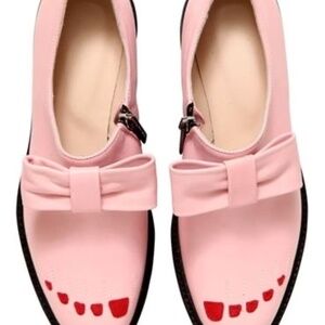 VIVETTA Nail Polish Pink Bow Loafers - Size 37- Niche Luxury